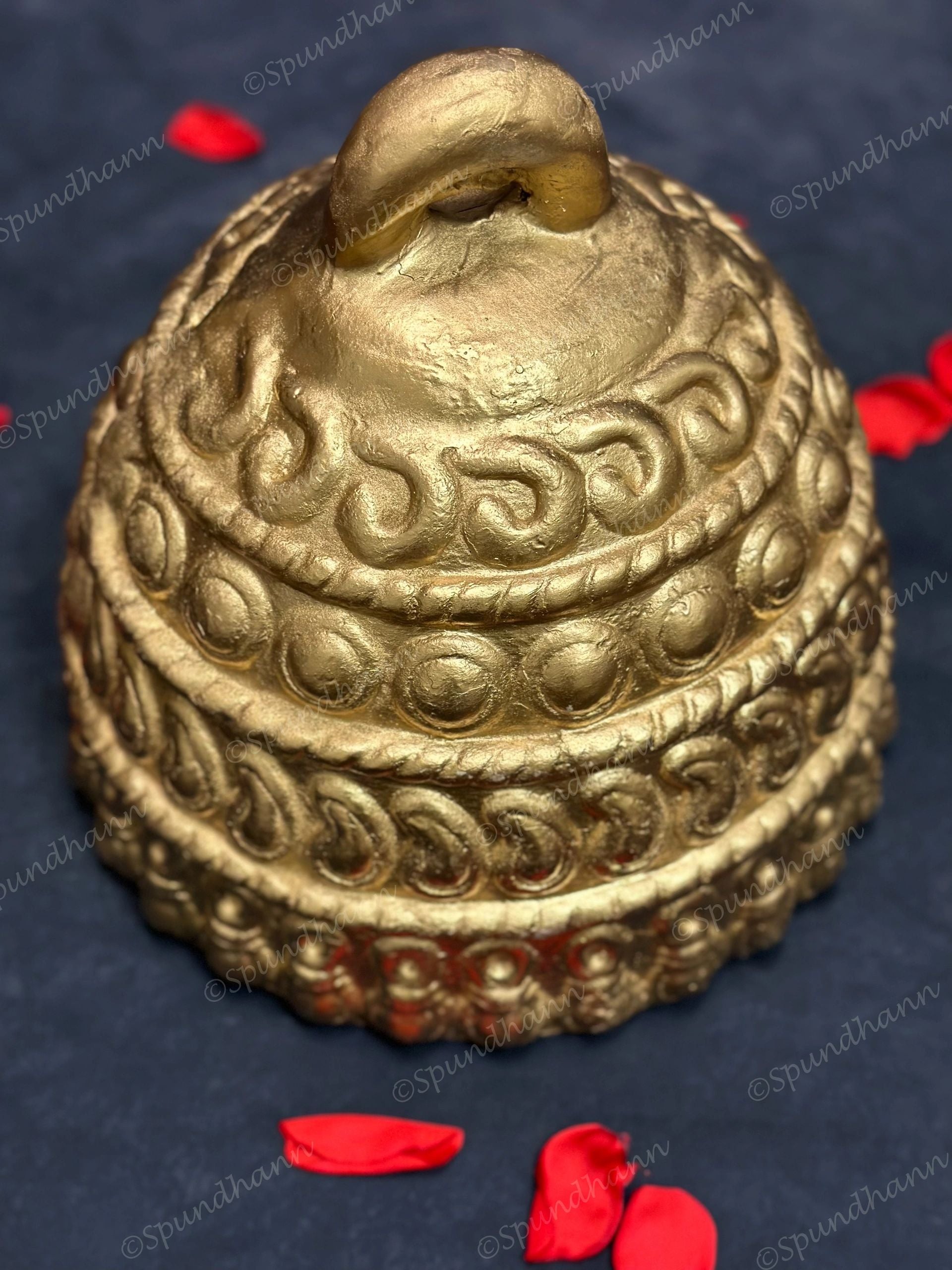 Majestic Fiber Bell Decor with floral strings and dangler