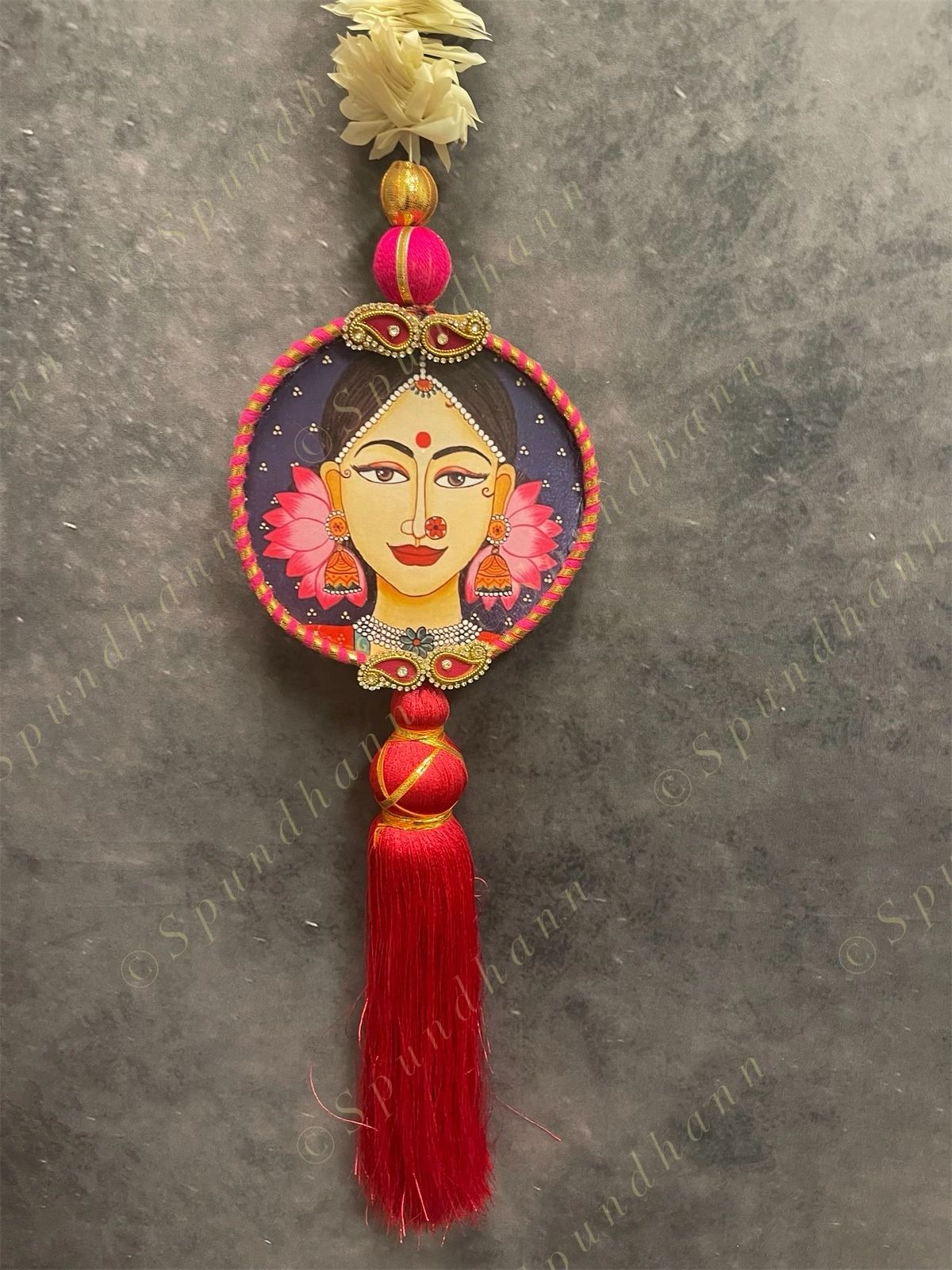 Rajasthani Pichwai Art Chameli String Dangler