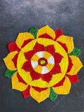 Marigold Inspired Rangoli Floor Mats 3 ft