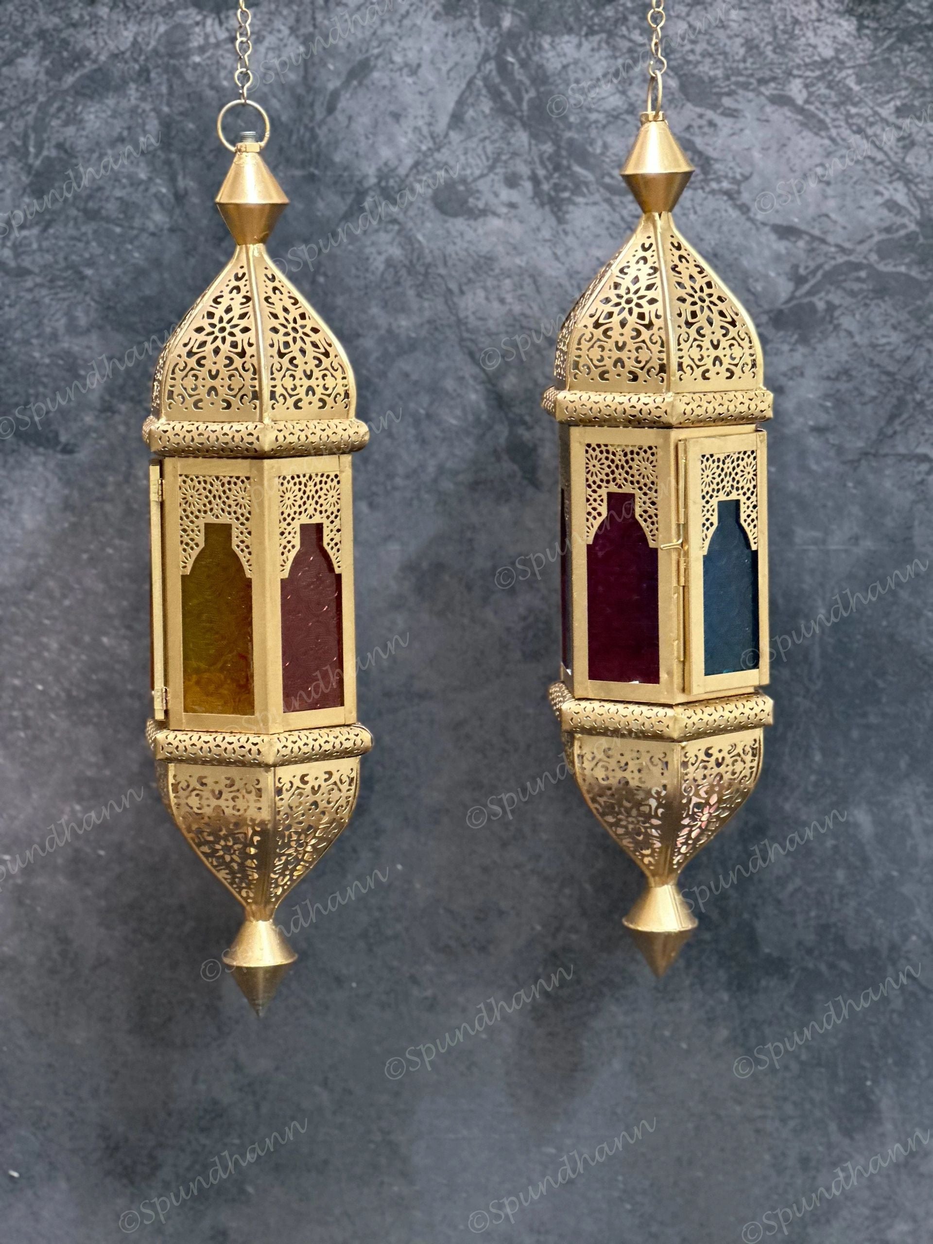 Stained Glass Double Color Lantern