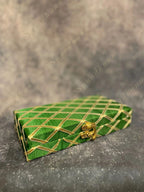 Rectangular Criss Cross Gold Gotapatti Gift Box Only