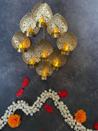 9 Leaf Tea Light Wall Hanging