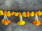 Marigold Yellow & Orange Floral Line Toran