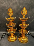3 Layer LED Diya/Lamp Pair