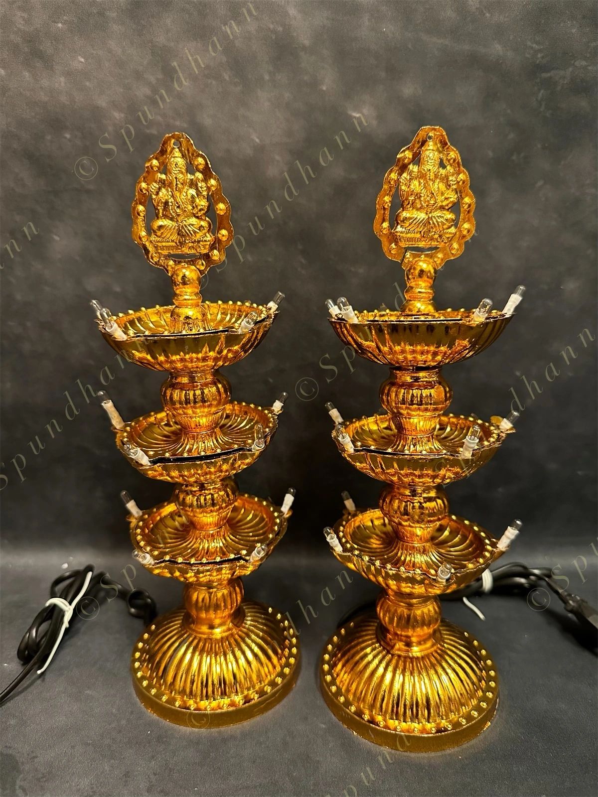 3 Layer LED Diya/Lamp Pair