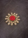 Oval Double White Studded Tea Light Holder