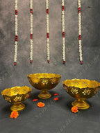 Big Standing Lotus Urli with Cutwork