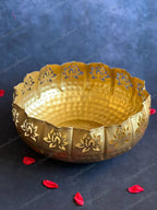 Jumbo Lotus Cutwork Urli Bowl Only