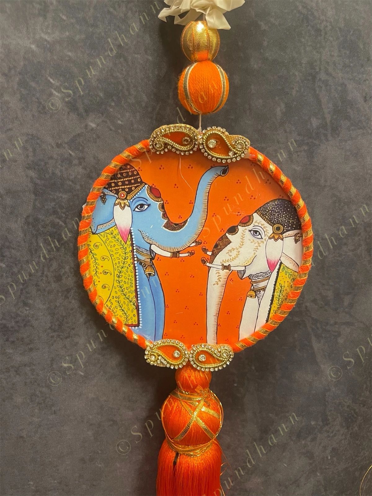 Animal Pichwai Art Chameli String Dangler