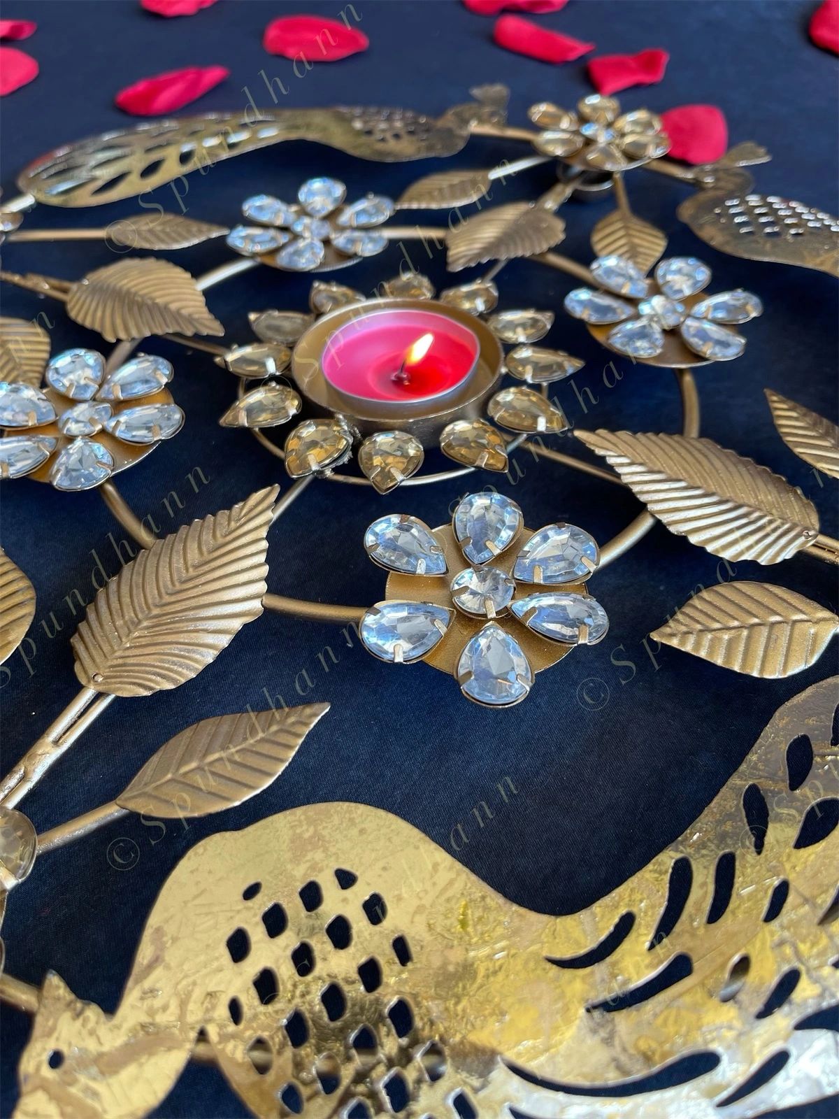 Fancy Peacock Rangoli Tea Light Holder