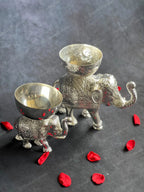 Silver Small Elephant Dry Fruit Candy Holder
