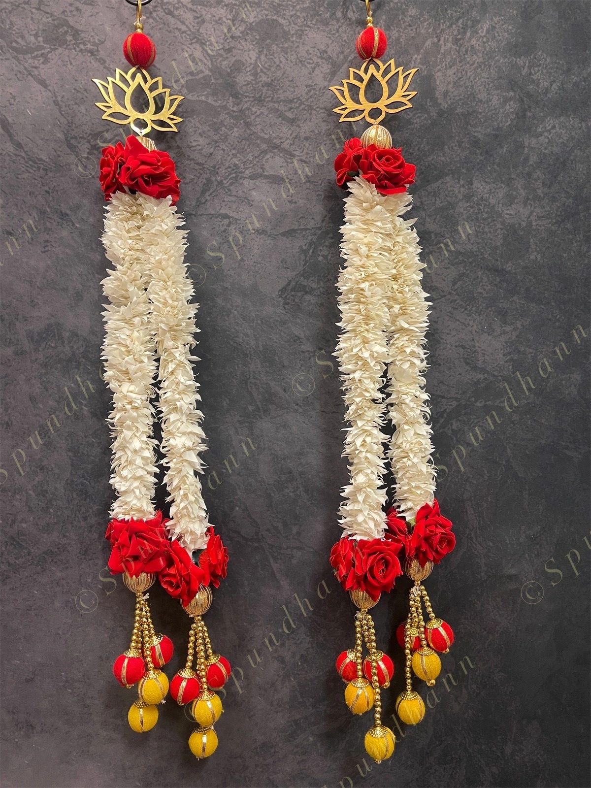 Lotus Dangler With Chameli and Rose Set Of 2