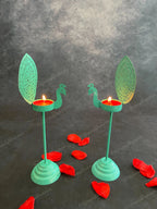 Peacock Tea Light Holder - Single Piece