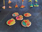 Colorful Leheriya, Gota & Pearl Studded Tea Light Holder