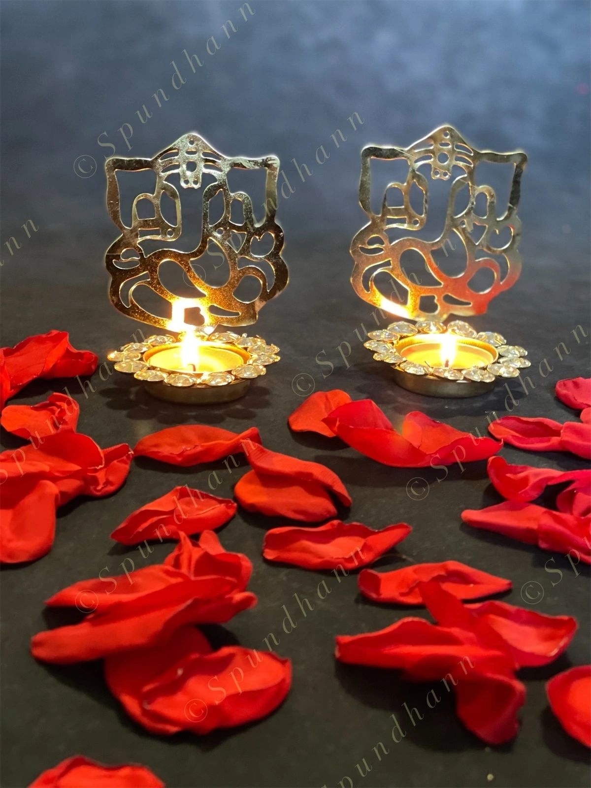 Ganesh Studded Tea Light