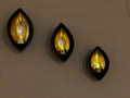 Wall Mounted Diya Shaped 3 Pc Tea Light Holder