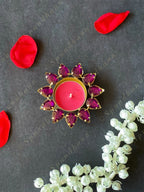 Gemstone Studded Tea Light Holder