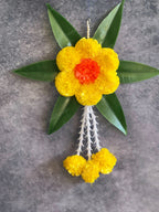 Marigold & Rajnigandha Flower Dangler With Leaves
