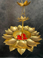 Hanging Sunflower Urli With Flower Chain