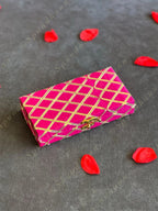 Rectangular Criss Cross Gold Gotapatti Gift Box Only