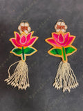 Shubh labh Pearl and Lotus Hanging (Set of 2)