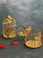 Cute Cage Tea Light Candle Holder in Gold