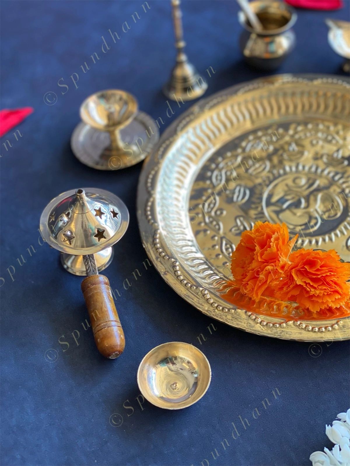 Lightweight Puja Aarti Thali Set (10 Pc set)