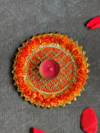 Round Gota Flower Tea Light Holder