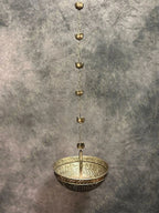 Hanging Embossed Urli in Silver Color Finish