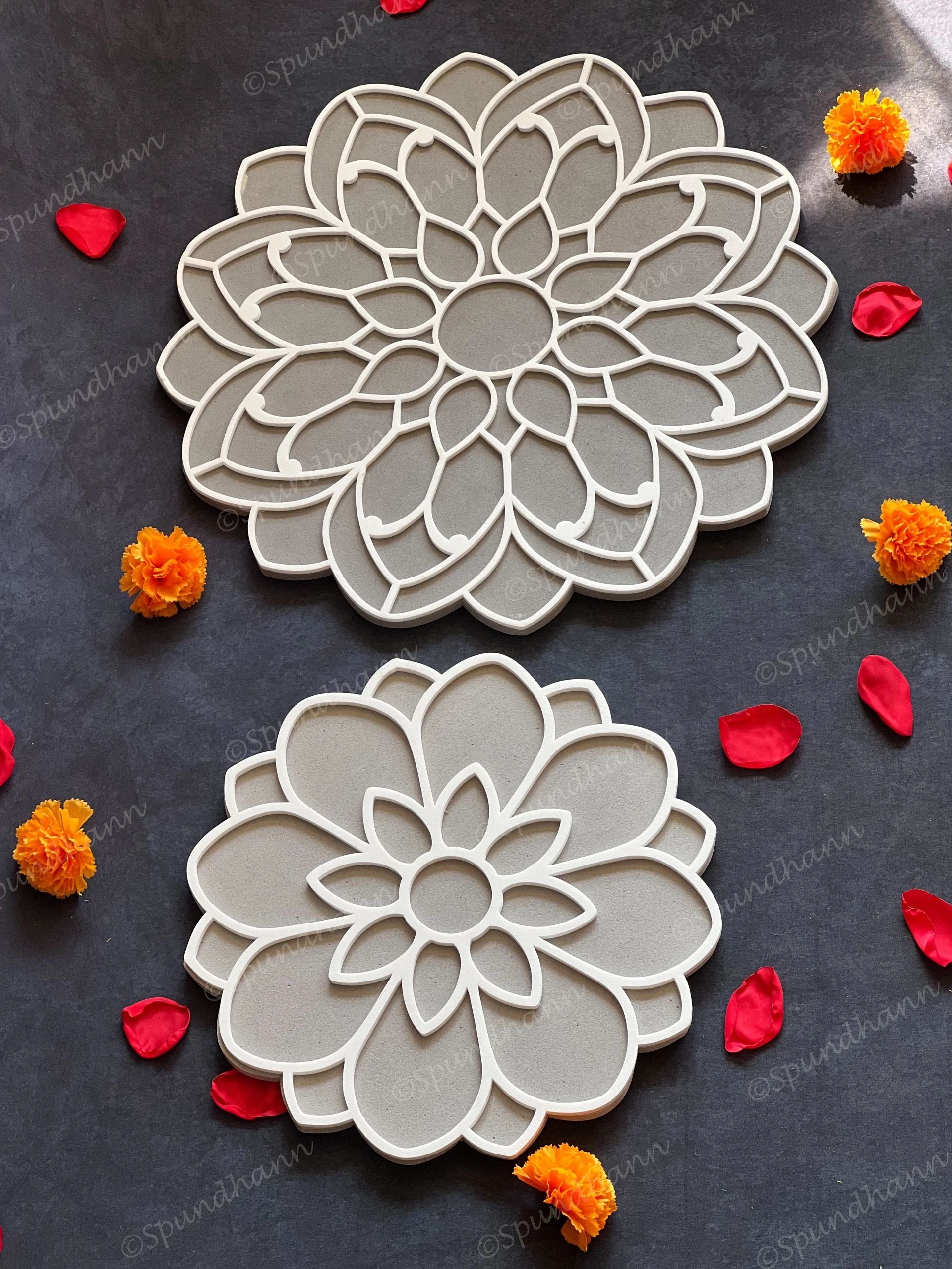Floral Design Set DIY Fill in Rangolis