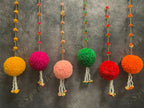 Large Ball and Pom Pom Dangler