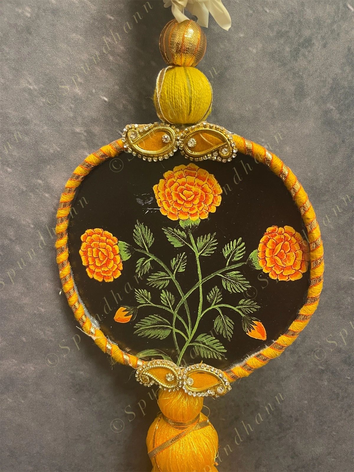 Animal Pichwai Art Chameli String Dangler