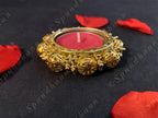 Gokhru (Golden Carved Balls) Tea Light Holder
