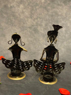 Musical Figurine Tea Light Holder Set of 2