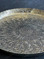 Silver Color Engraved Majestic Platter/Plate