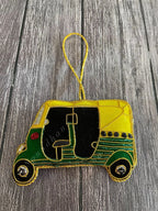 Embroidered Auto-Rickshaw Christmas Tree Ornament