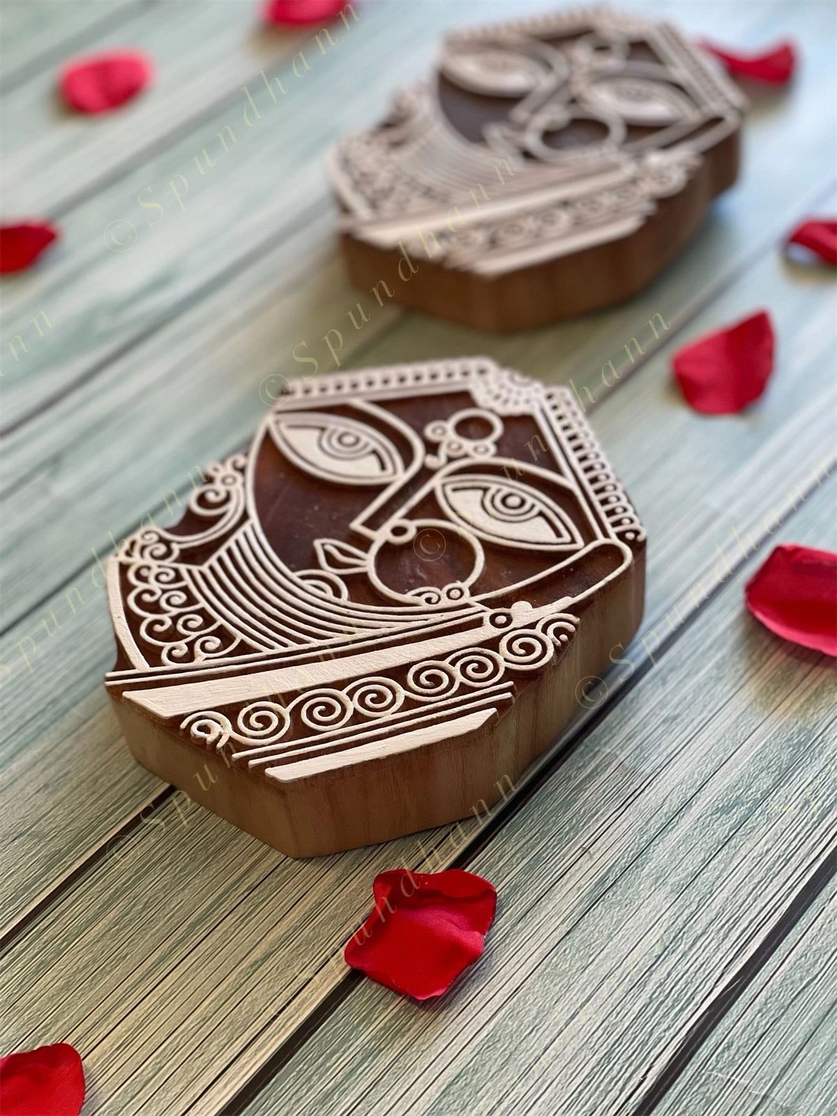 Tribal Lady Wooden Block Wall Hanging Decor