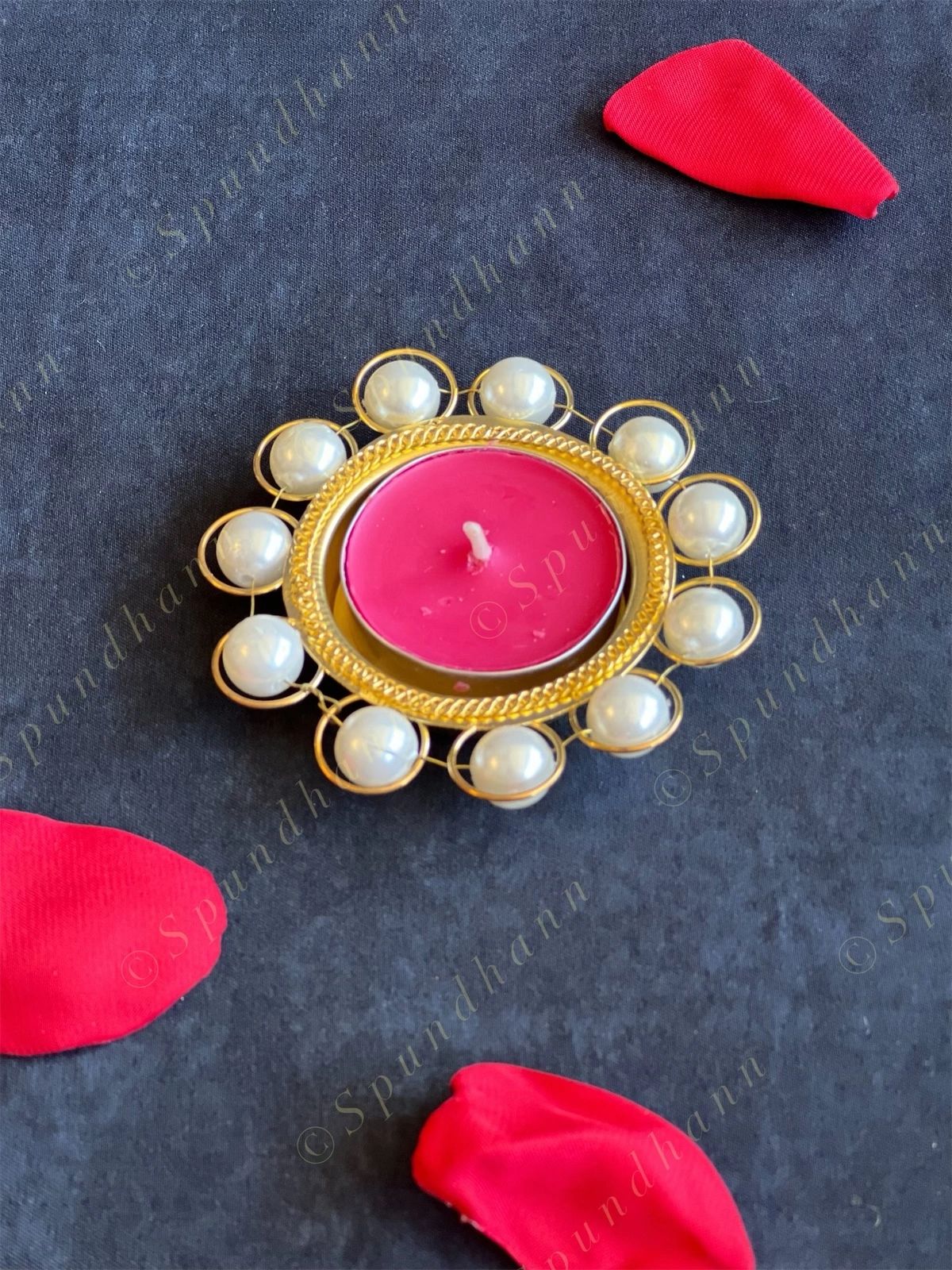 Pearl Tea Light Holder Set of 2