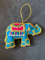 Embroidered Elephant Christmas Tree Ornament