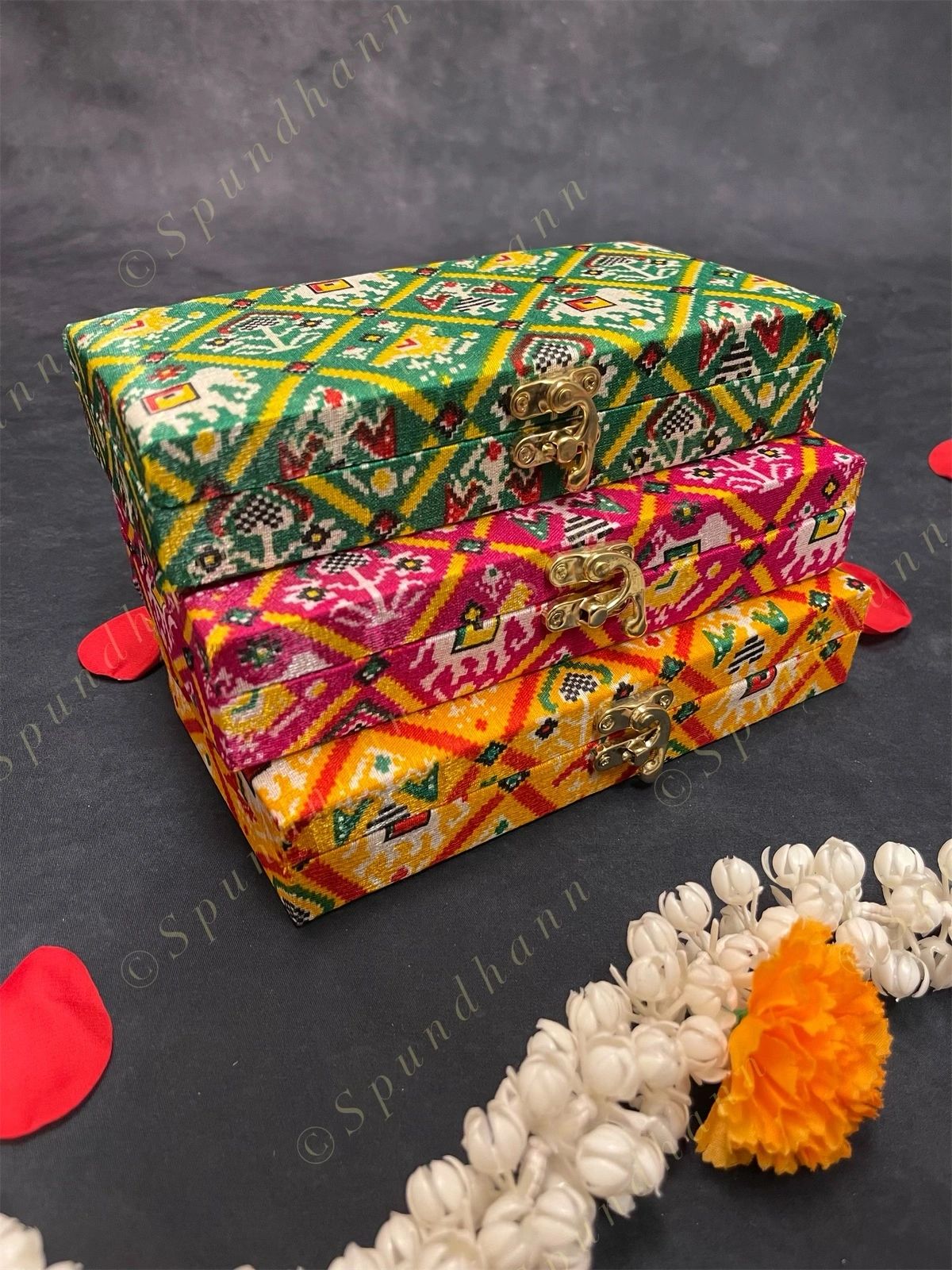 Rectangular Patola Gift Box Only