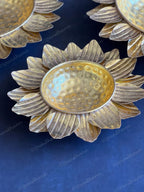 Hammered Sunflower Glitter Urli