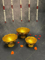 Big Standing Lotus Urli with Cutwork