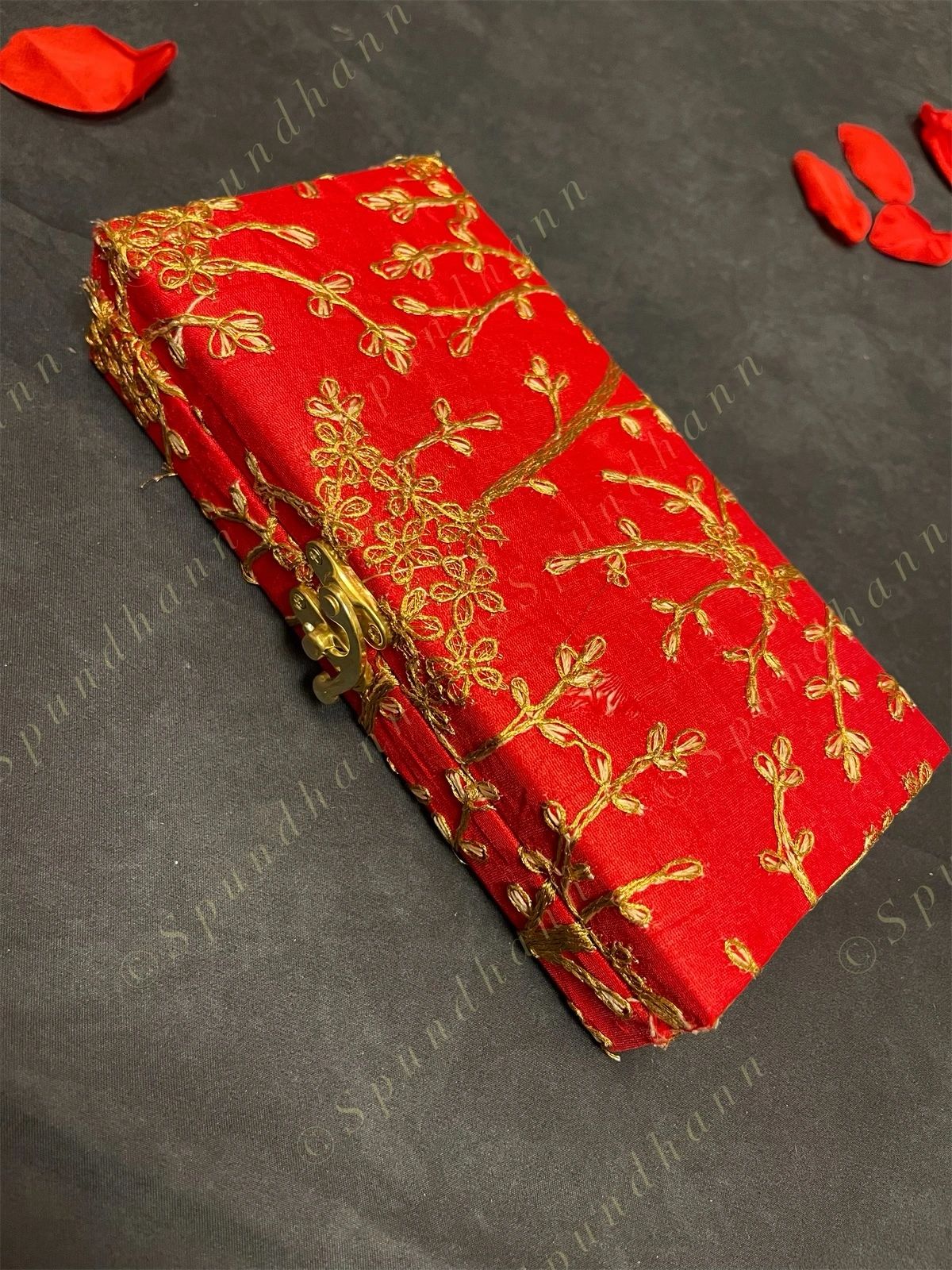 Rectangular Floral Embroidered Gift Box Only