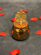 Hammered Small Canister with Taj Lid