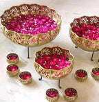Beautiful Majestic Lotus Cutwork Urli