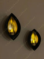 Wall Mounted Diya Shaped 3 Pc Tea Light Holder