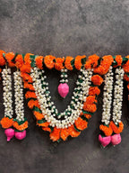 Designer Mango Marigold & Mogra with Lotus Bud Floral Toran