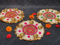 White chameli Gota Frill Tea Light Holder
