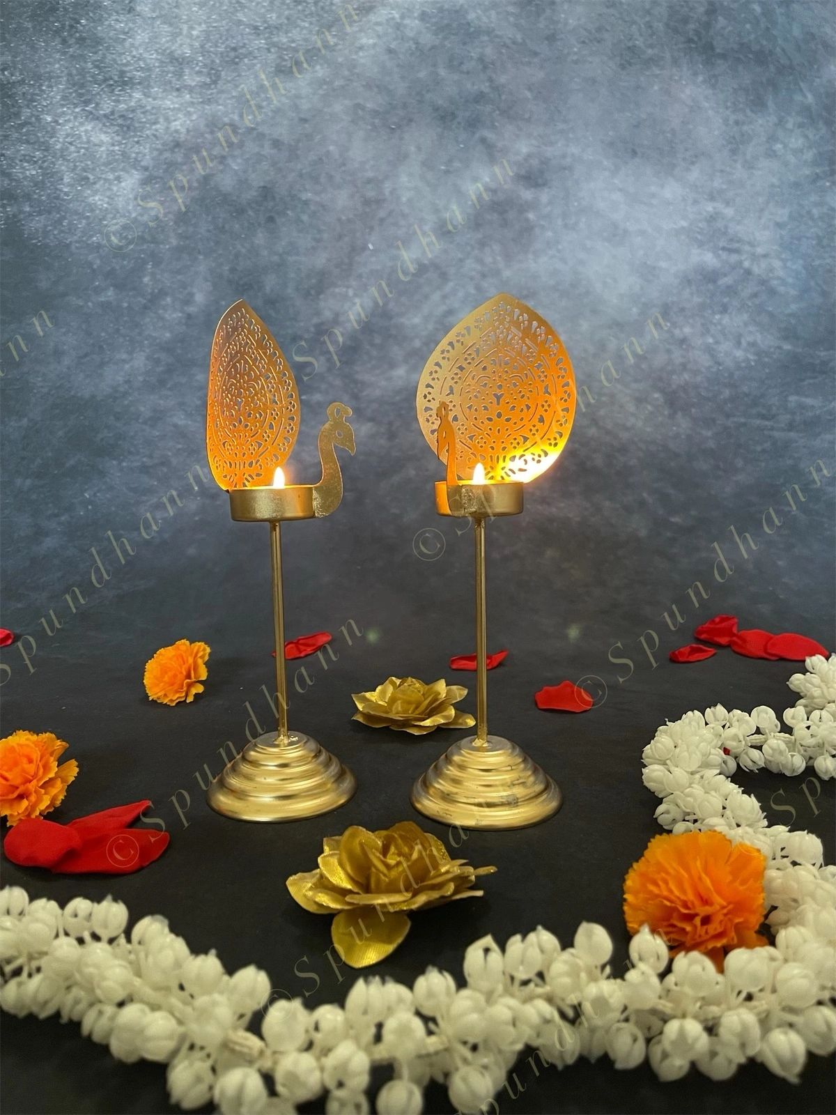 Peacock Tea Light Holder - Single Piece