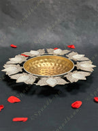 Lined Lotus Diya Urli